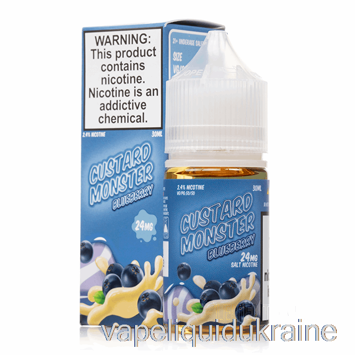 Vape Liquid Ukraine Blueberry - Custard Monster Salts - 30mL 24mg